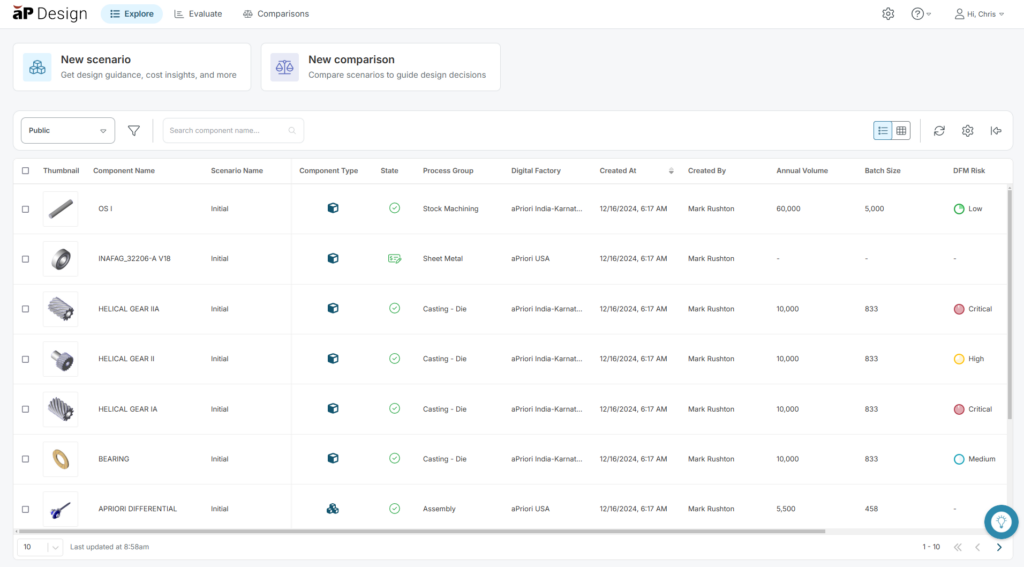 aP Design Enhancement Get design guidance, cost insights and compare scenarios